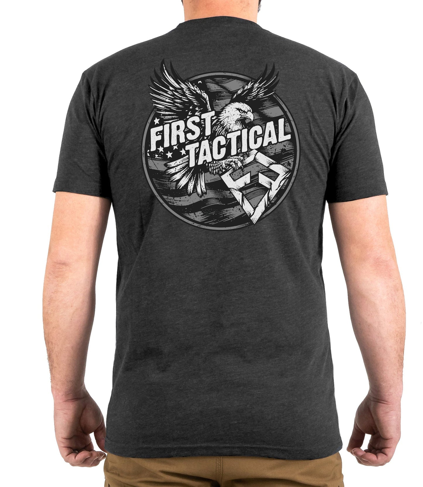 First Tactical Circle Eagle T-Shirt - Charcoal Heather