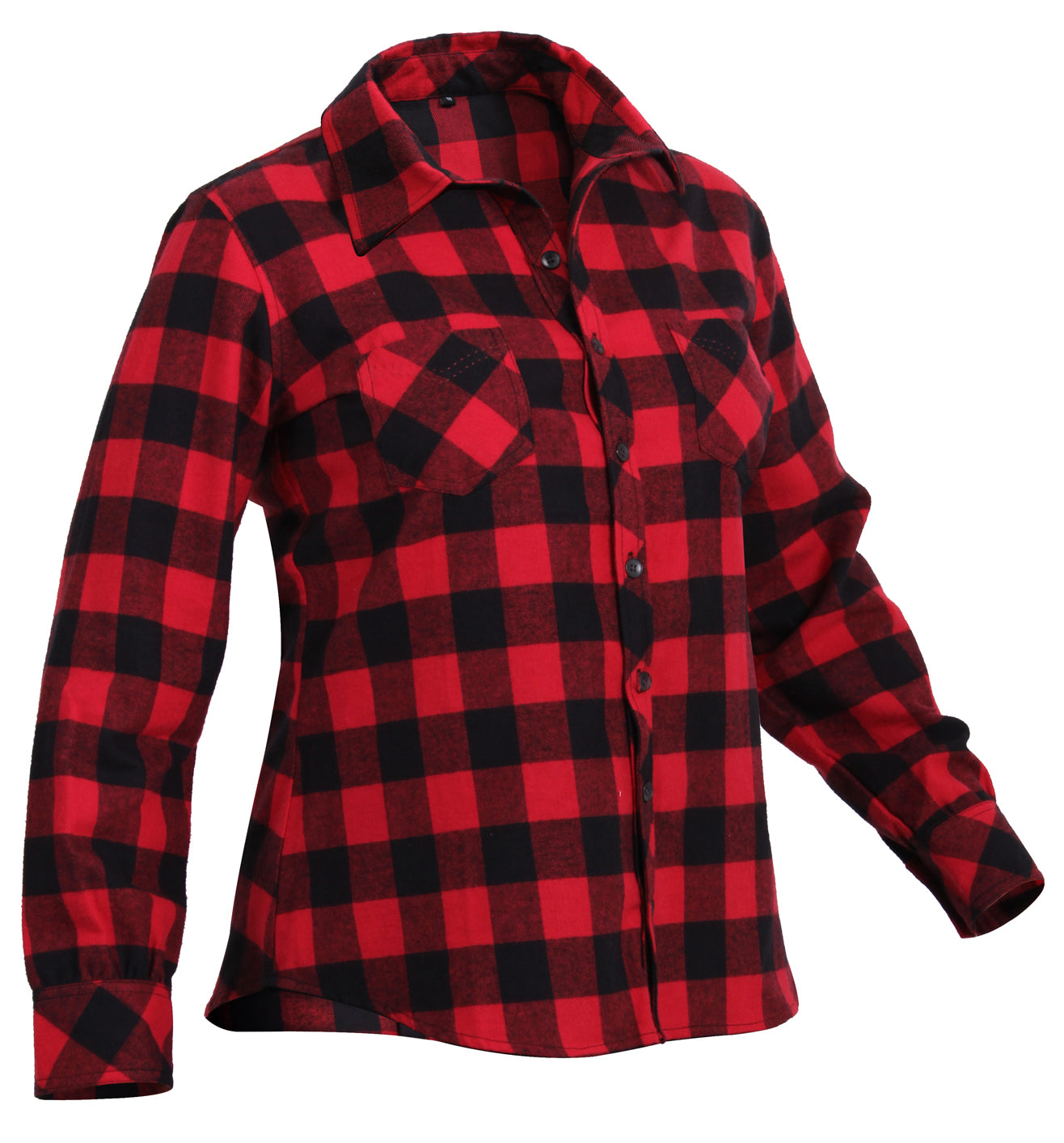 Rothco Womens Plaid Flannel Shirt - Red Plaid
