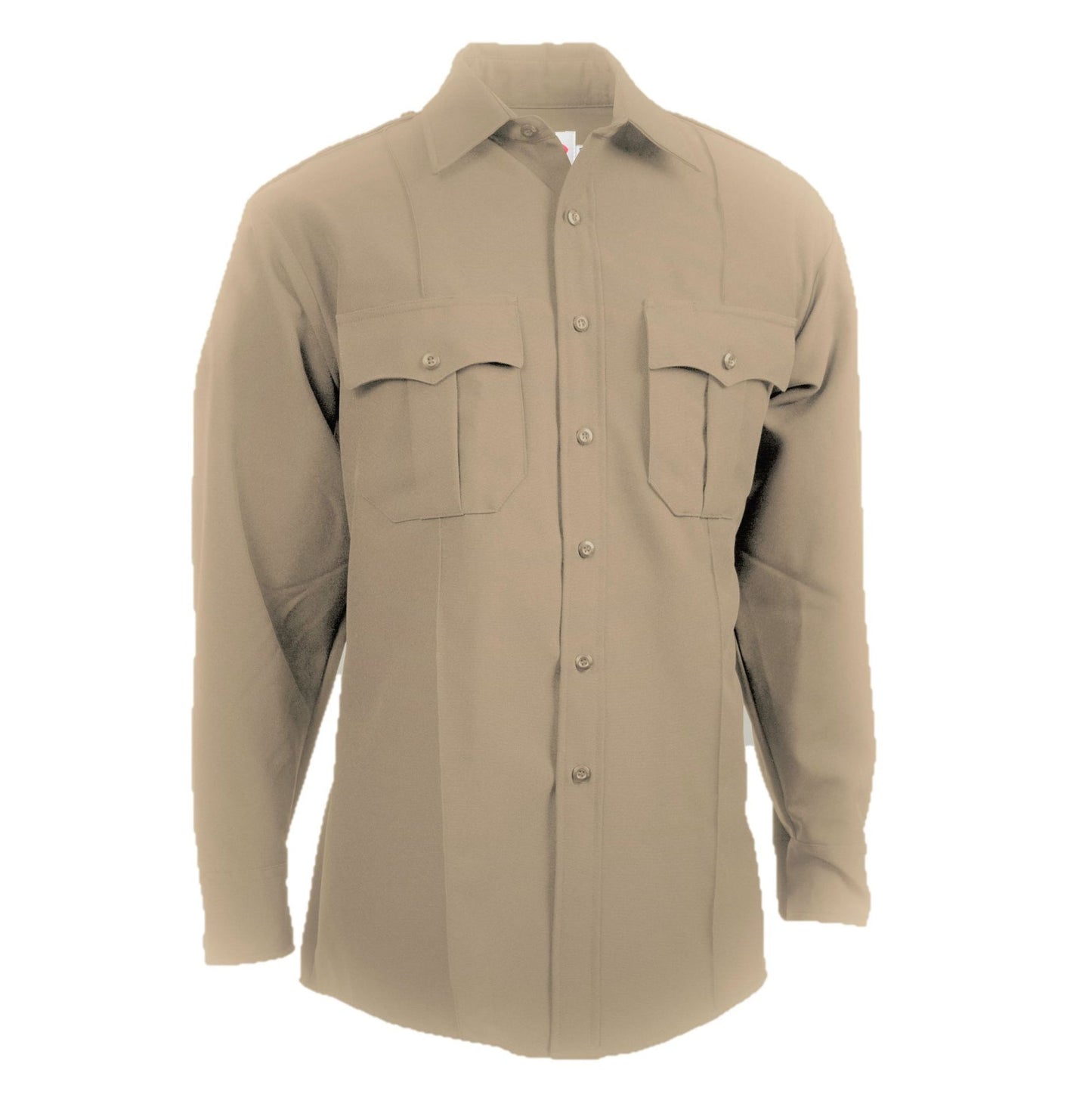 Elbeco TexTrop2 Zippered Men's Long Sleeve Polyester Shirt - Tan