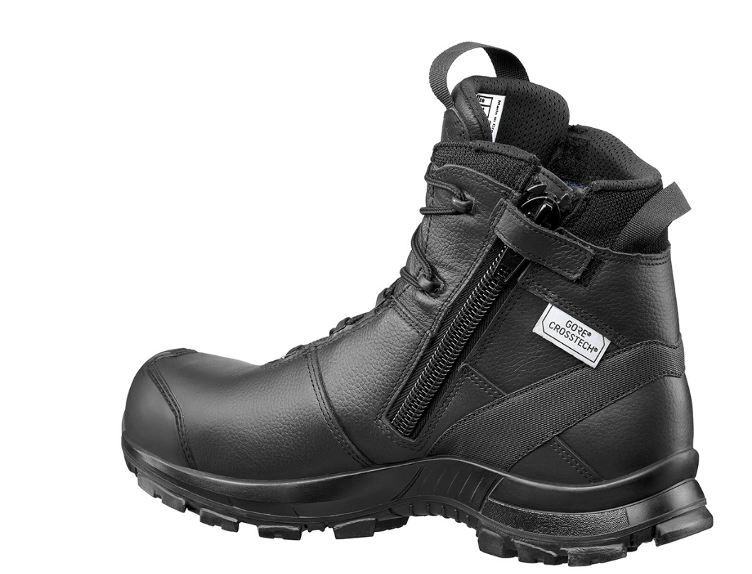 back view of black boot