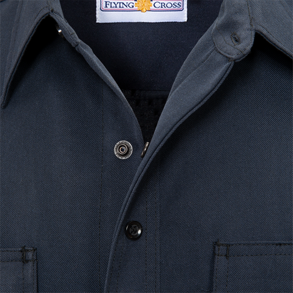 Flying Cross Men's Button Front Cross Fr Woven Shirt - LAPD Navy