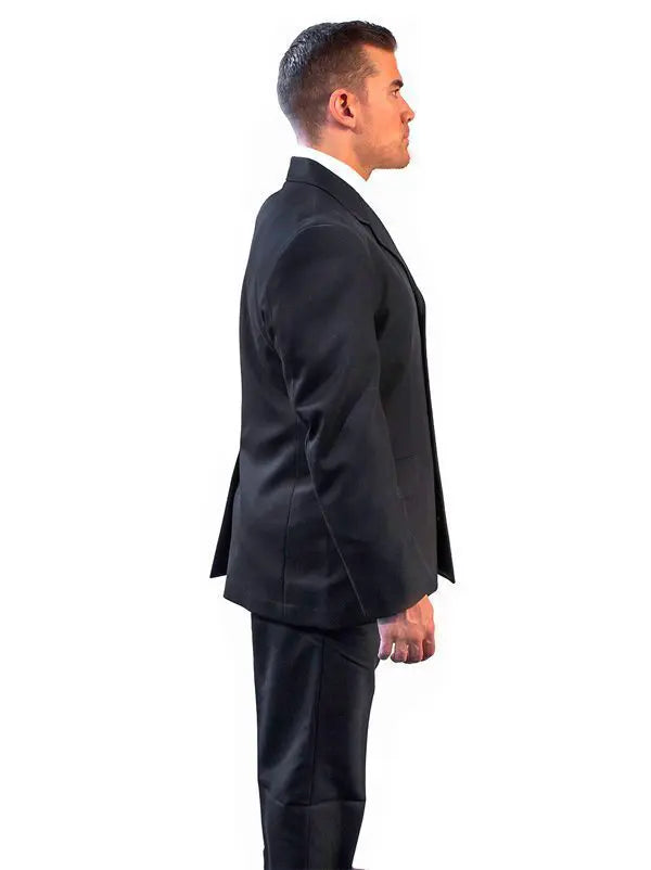 Anchor Uniform Men's Single Breasted Coat with Bottom Flaps – Polyester Wool Blend