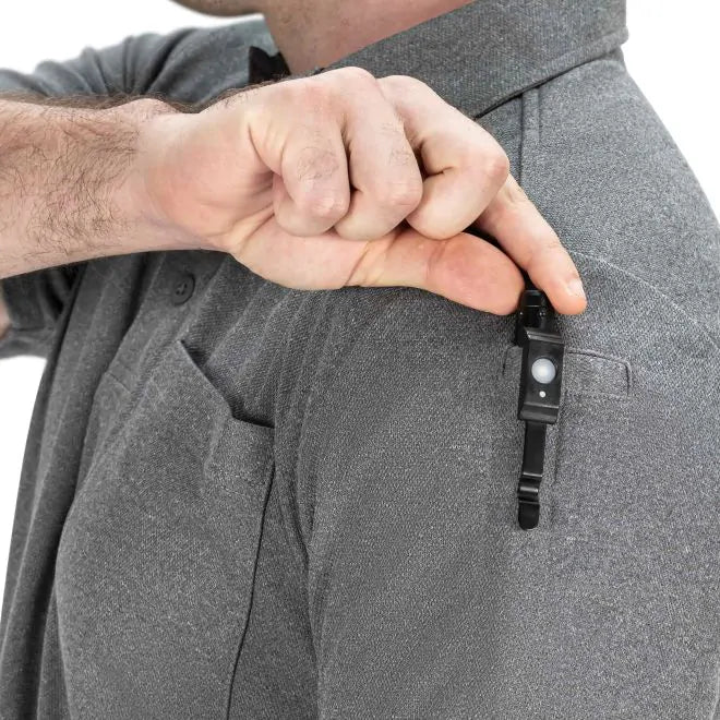 Blauer BICOMPONENT POLO SHIRT WITH POCKET - Heather Gray