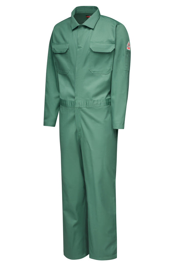 Bulwark Men's Midweight Excel FR Classic Coverall with Gripper-Front - Visual Green
