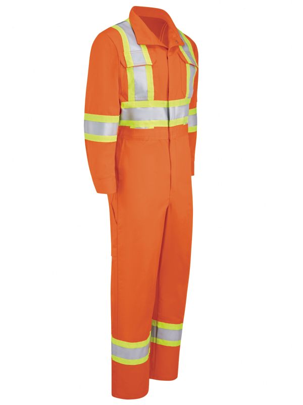 Bulwark Premium Coverall with 4" Reflective Trim - Orange