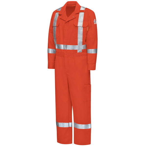 Bulwark IQ Series® Men's Mobility Coverall with Reflective Trim - Orange
