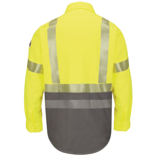 Bulwark Men's Hi-Visibility Color-Block Uniform Shirt