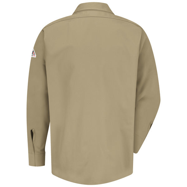 Bulwark Men's Midweight FR Pocketless Concealed-Gripper Work Shirt