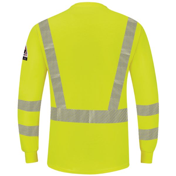 Bulwark Men's Hi-Visibility Lightweight Long Sleeve Henley - Yellow/Green