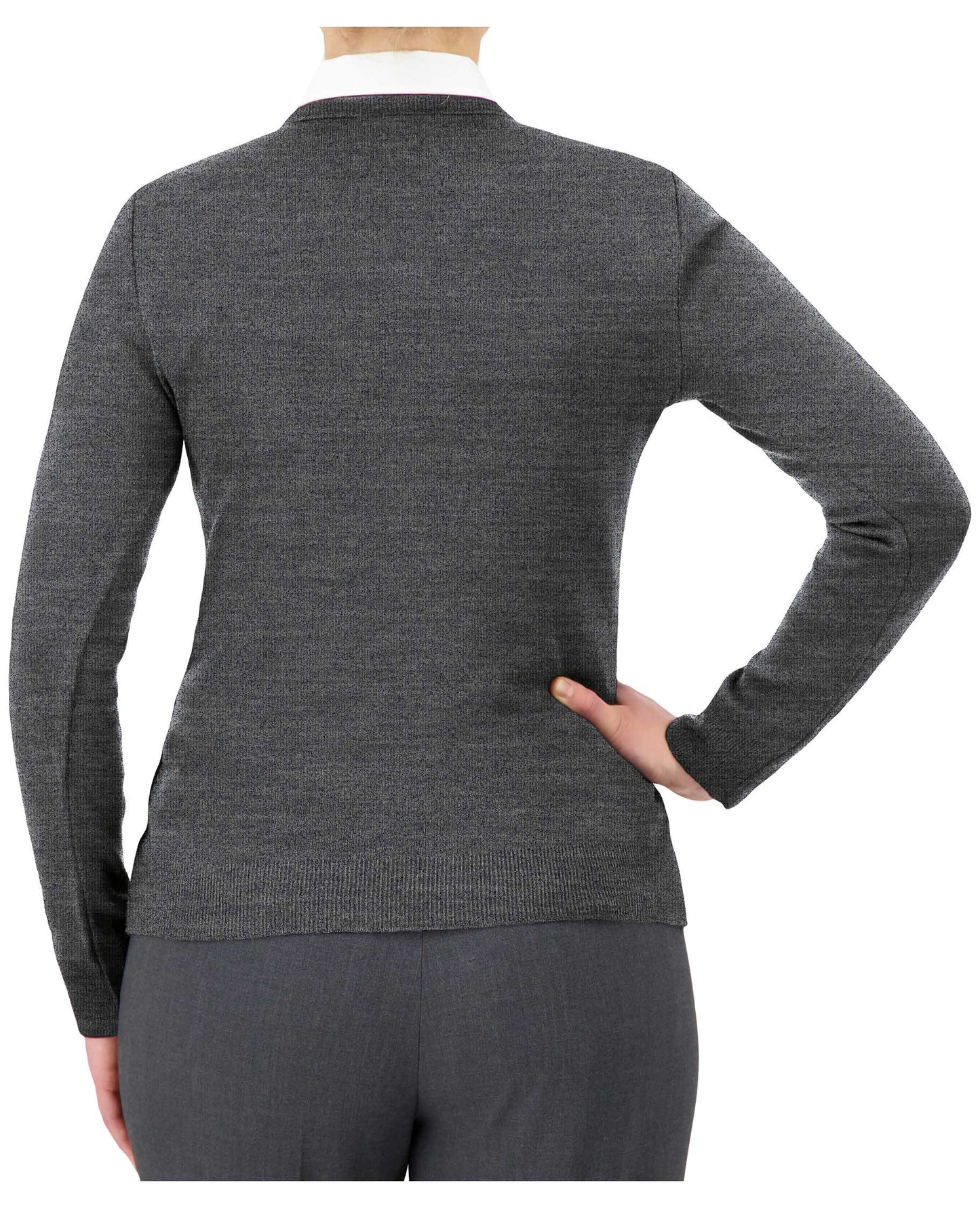 Cobmex Ladies “Cashmere”-Like V-Neck Long Sleeve Pullover