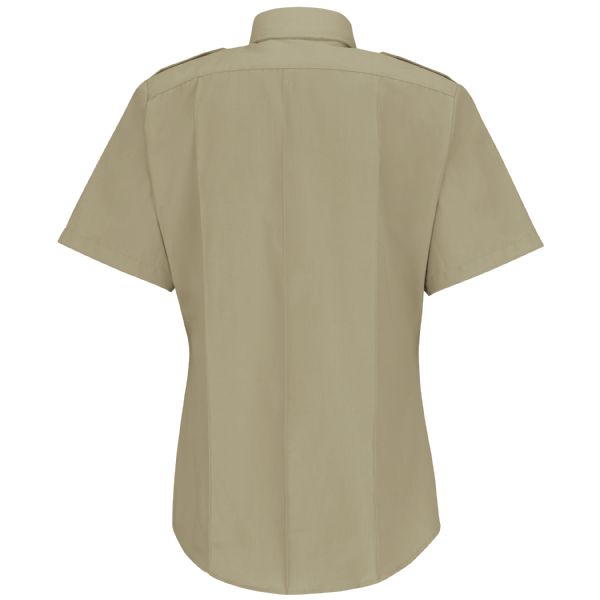 Horace Small Women's New Dimension® Poplin Short Sleeve Shirt - Silver Tan