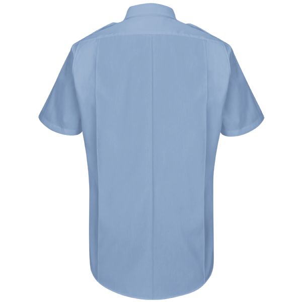 Horace Small Men's New Dimension® Plus Short Sleeve Poplin Shirt - Light Blue