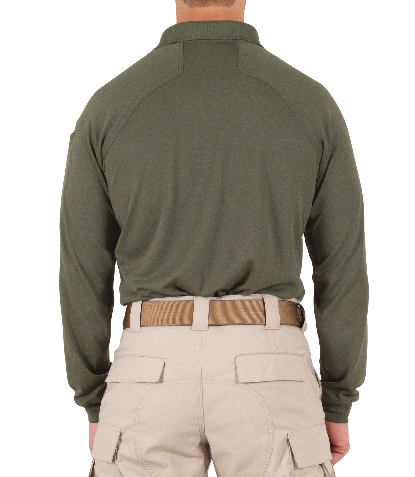 First Tactical Men's Performance Long Sleeve Polo - OD Green