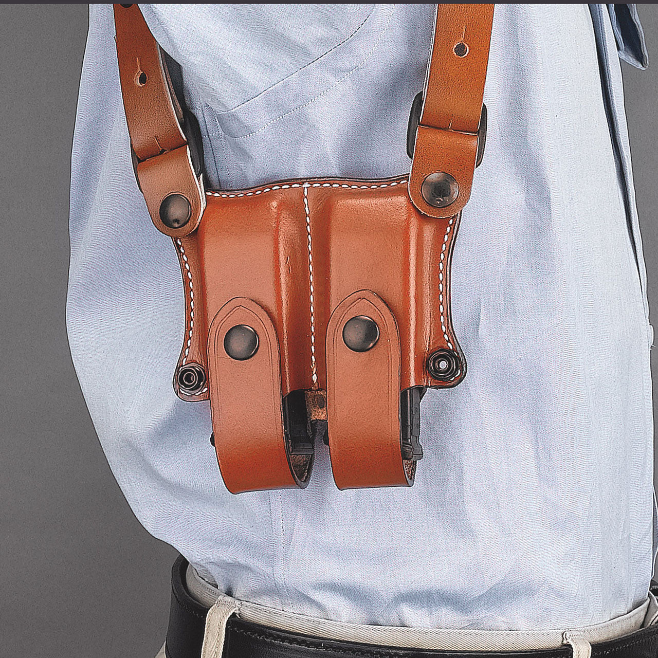 DeSantis GunHide NEW YORK UNDERCOVER(DBL. PCH), Browning, High Power P35, Tan with Right Fit