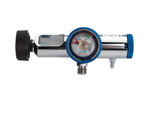 Meret Magnum O2 Regulator w/ 2 Diss, 0-25 LPM