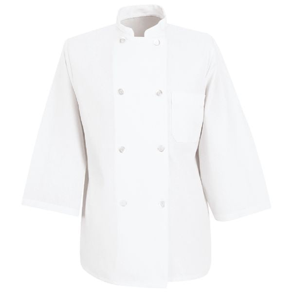 Red Kap ¾ Sleeve Chef Coat - White