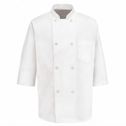 Red Kap ½ Sleeve Chef Coat - White