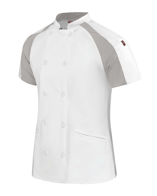 Red Kap Women's Airflow Raglan Chef Coat with OilBlok