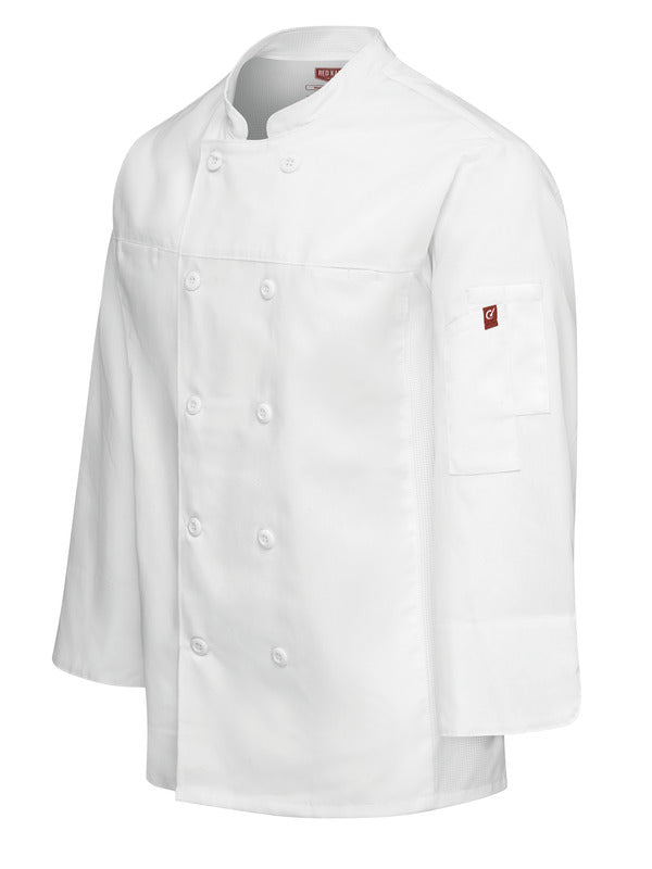 Red Kap Men's Deluxe Airflow Chef Coat