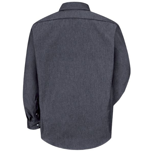 Red Kap Men's Long Sleeve Deluxe Denim Shirt - Denim