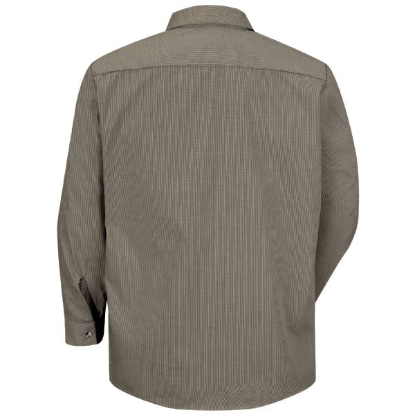 Red Kap Men's Long Sleeve Microcheck Uniform Shirt