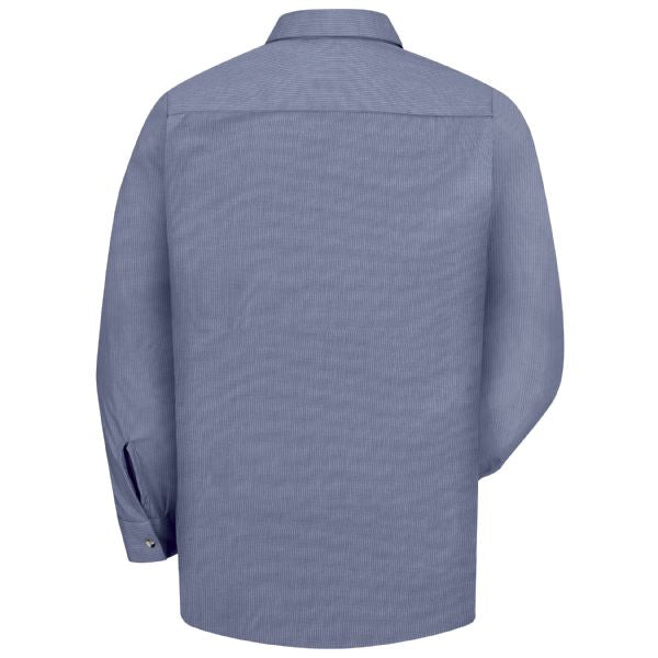 Red Kap Men's Long Sleeve Geometric Microcheck Work Shirt