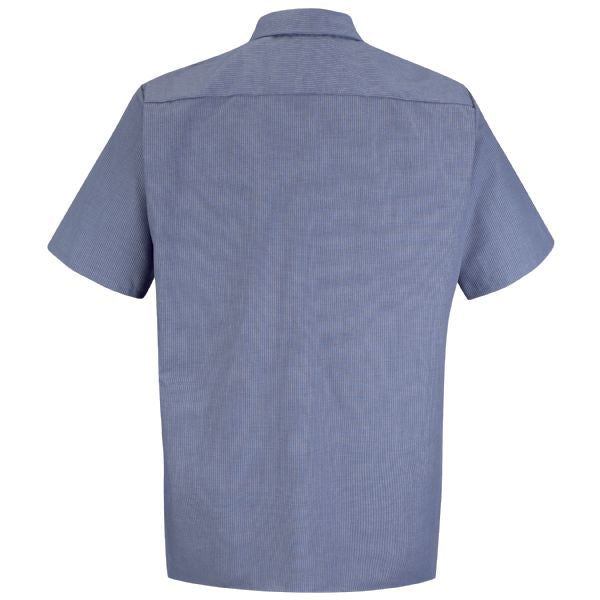 Red Kap Men's Short Sleeve Geometric Microcheck Work Shirt