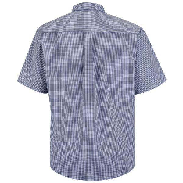 Red Kap Men's Short Sleeve Mini-Plaid Uniform Shirt