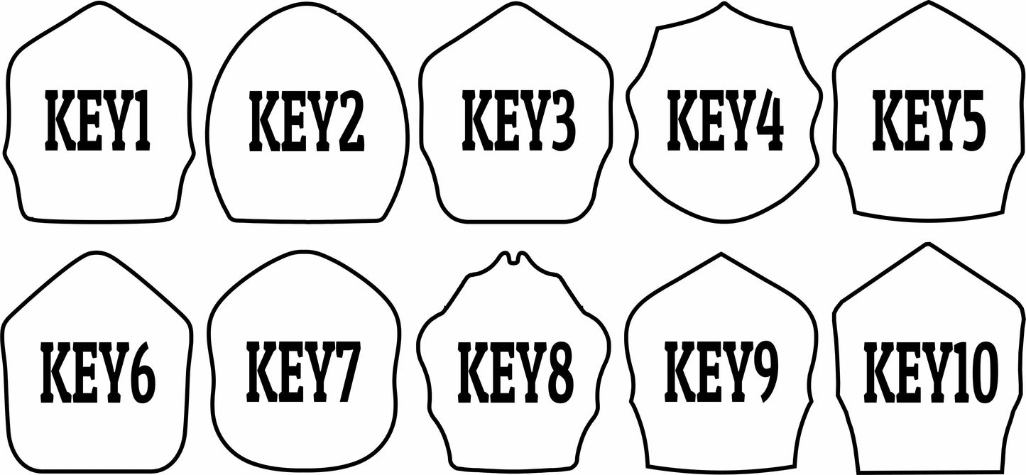 Golfire Shields Key Chain 4 Panel