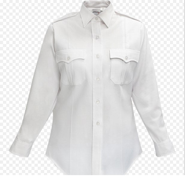 Flying Cross Women's Deluxe Tropical Weave Long-Sleeve Shirt - White