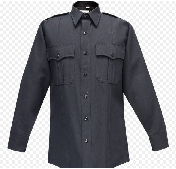 Flying Cross Men's Long Sleeve Command Zip Front Shirt - LAPD Navy