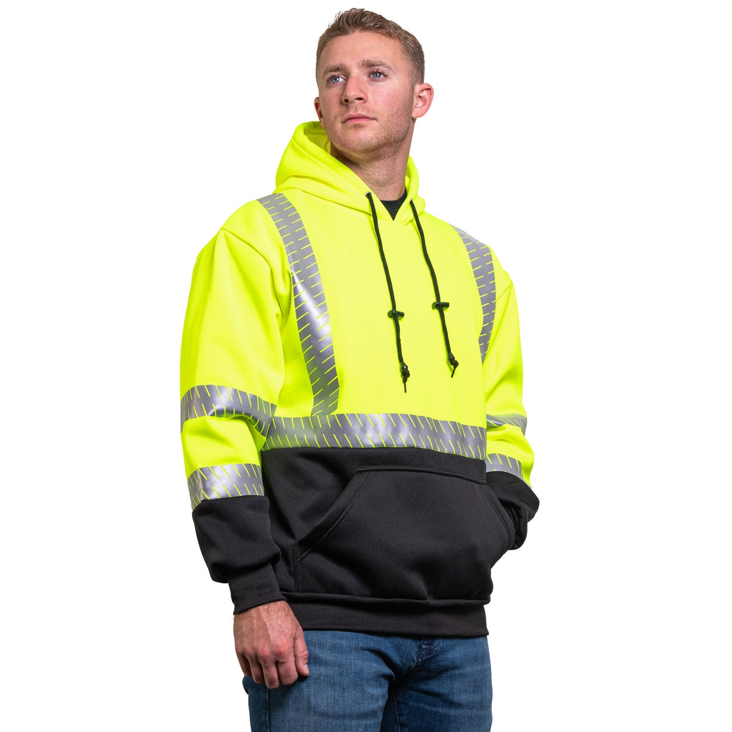 Game Sportswear The NO Zipper Econo Hoodie with Segmented Reflective Tape