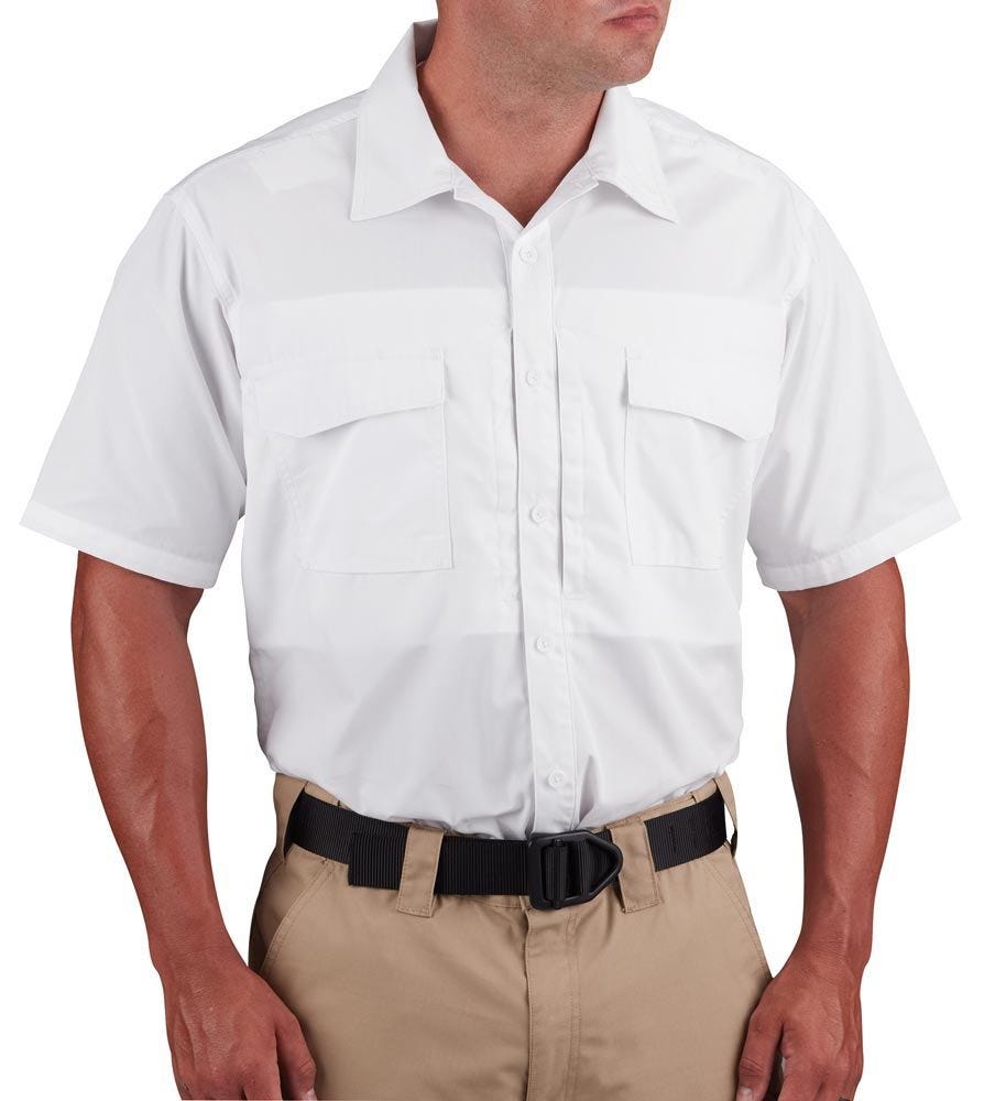 Propper Men's Short Sleeve RevTac Shirt - Poplin White