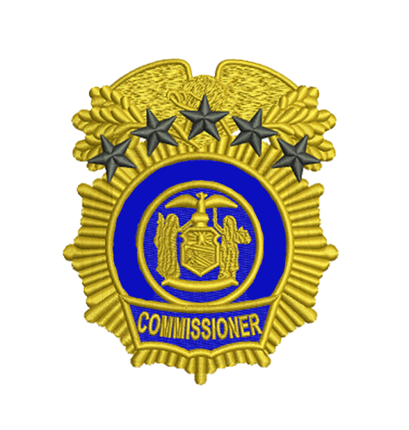 Gold Commissioner Badge with 5 Stars