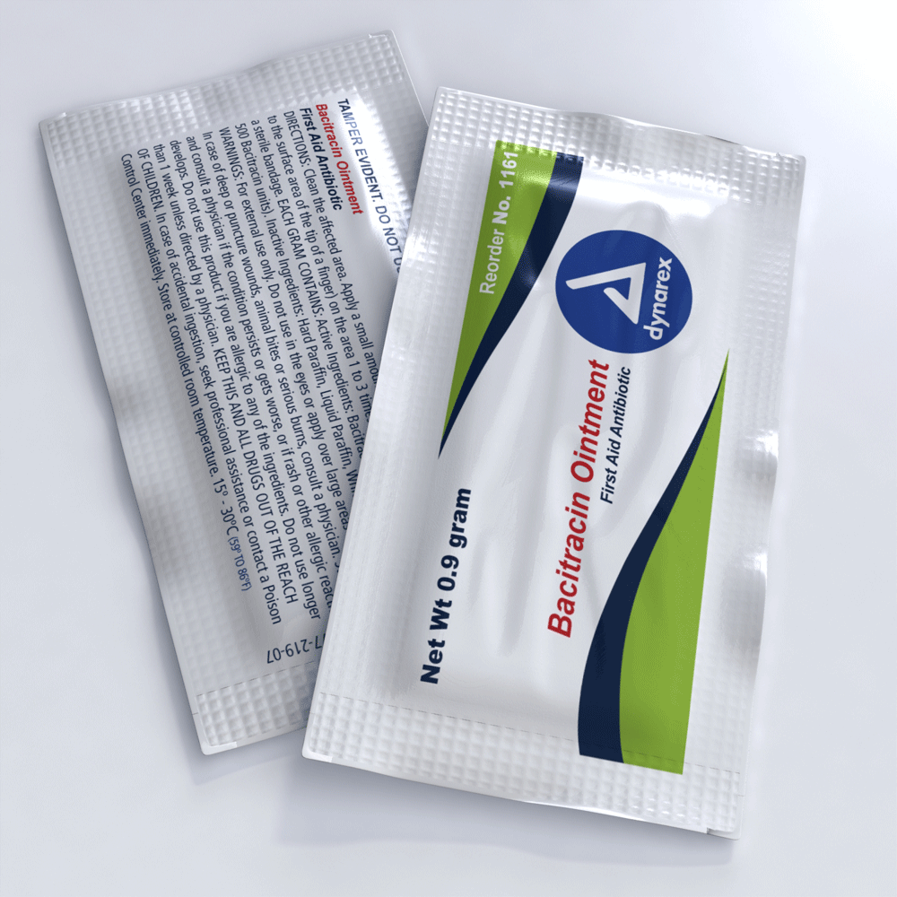 Bacitracin Ointment - 0.9 g foil pack 12/144/Case