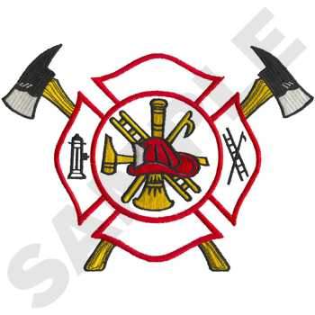 Maltese with Axes-Back Embroidery