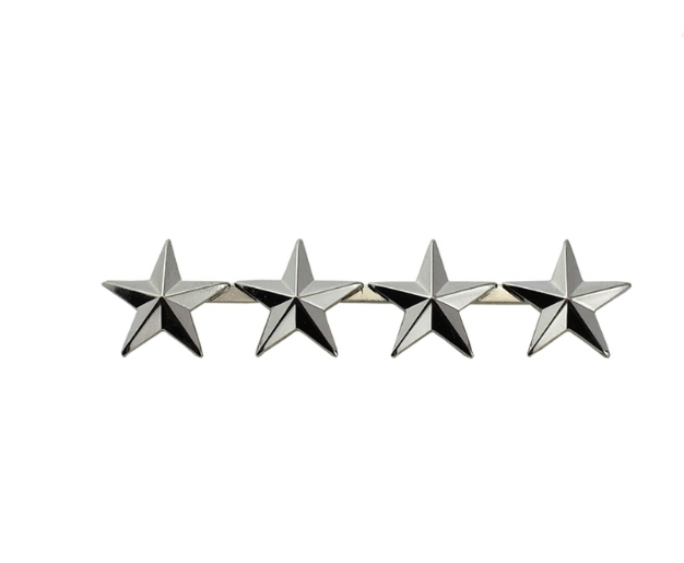 Hero's Pride 4 Stars, 2 Posts & Clutch back Pairs, 5/8" High