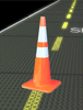 28" Standard Road Cone with Reflective Strips