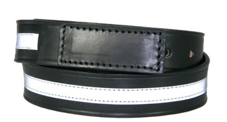 Boston Leather 1-1/2" Mechanics' Movers' Leather Belt w/ Reflective Ribbon