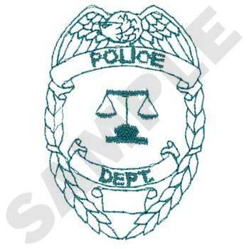 Police Dept Badge Embroidery