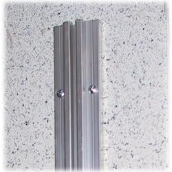 Adjustable base channel with hardware, 72" L x 2" W x 5/8" H