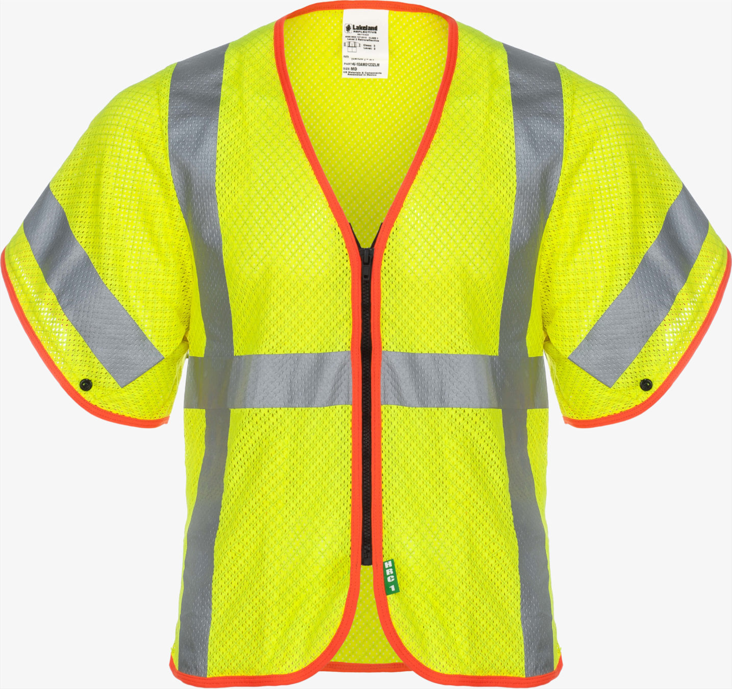Class 3 FR Static Dissipative Mesh Vest with Orange Modacrylic Binding by Lakeland Industries