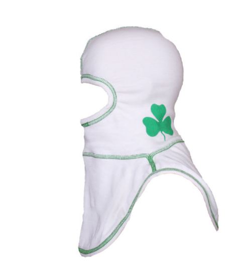 Majestic Apparel PAC II Irish Pride White Specialty Hood w/ Shamrock