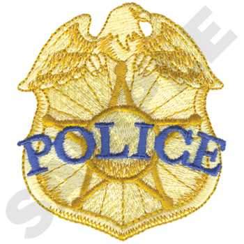 Police Logo Badge Embroidery