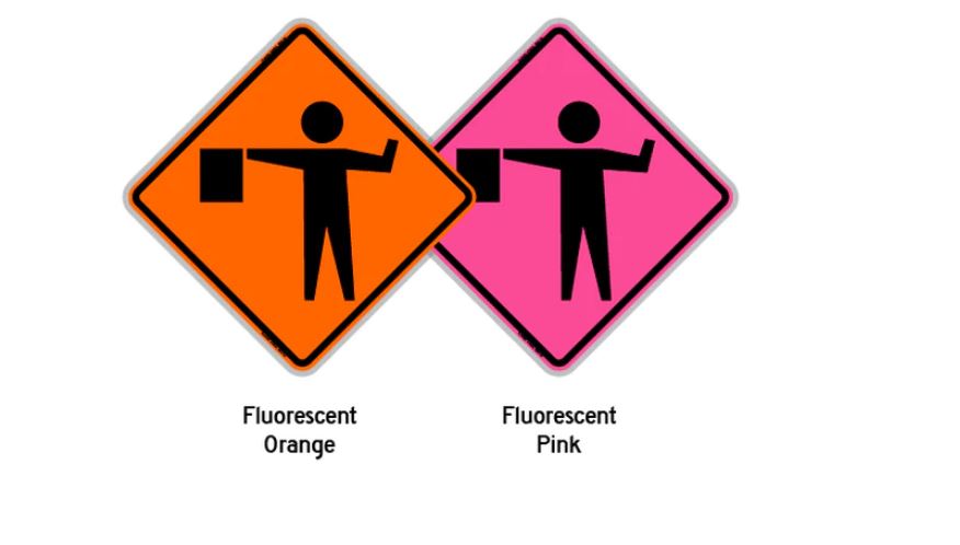 36" DOT Orange Portable Traffic Signs