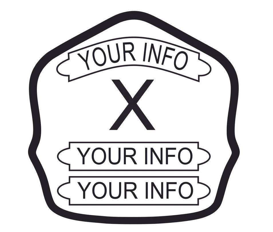 3 Banner Bottom w/ Center Metal Firefighter Helmet Shield