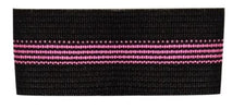 10 Pack of Badge Mourning Bands w/ Pink Stripe