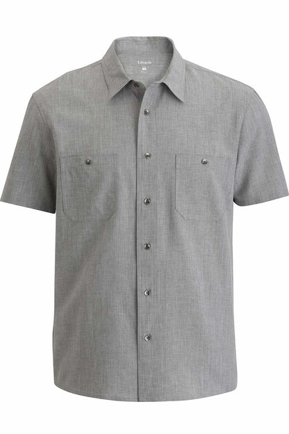 Edwards Garment Melange Mens Camp Shirt