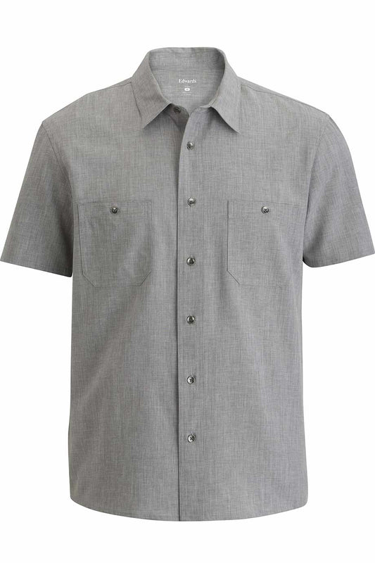 Edwards Garment Melange Mens Camp Shirt