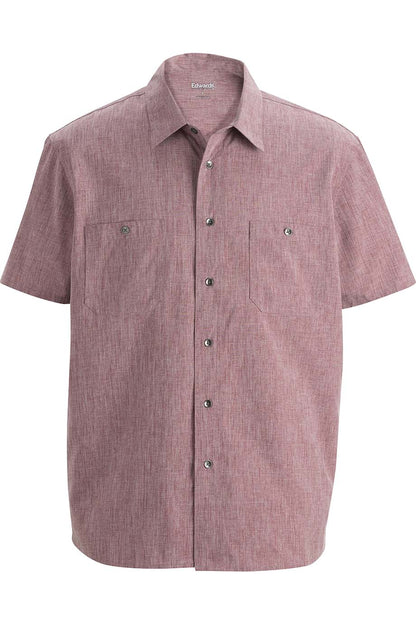 Edwards Garment Melange Mens Camp Shirt